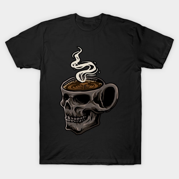 Coffee or Die shirt - Skull shirt - coffee shirt - funny shirt - boyfriend gift - yoga shirt - punk shirt - skeleton shirt - coffee or Death T-Shirt by NouniTee